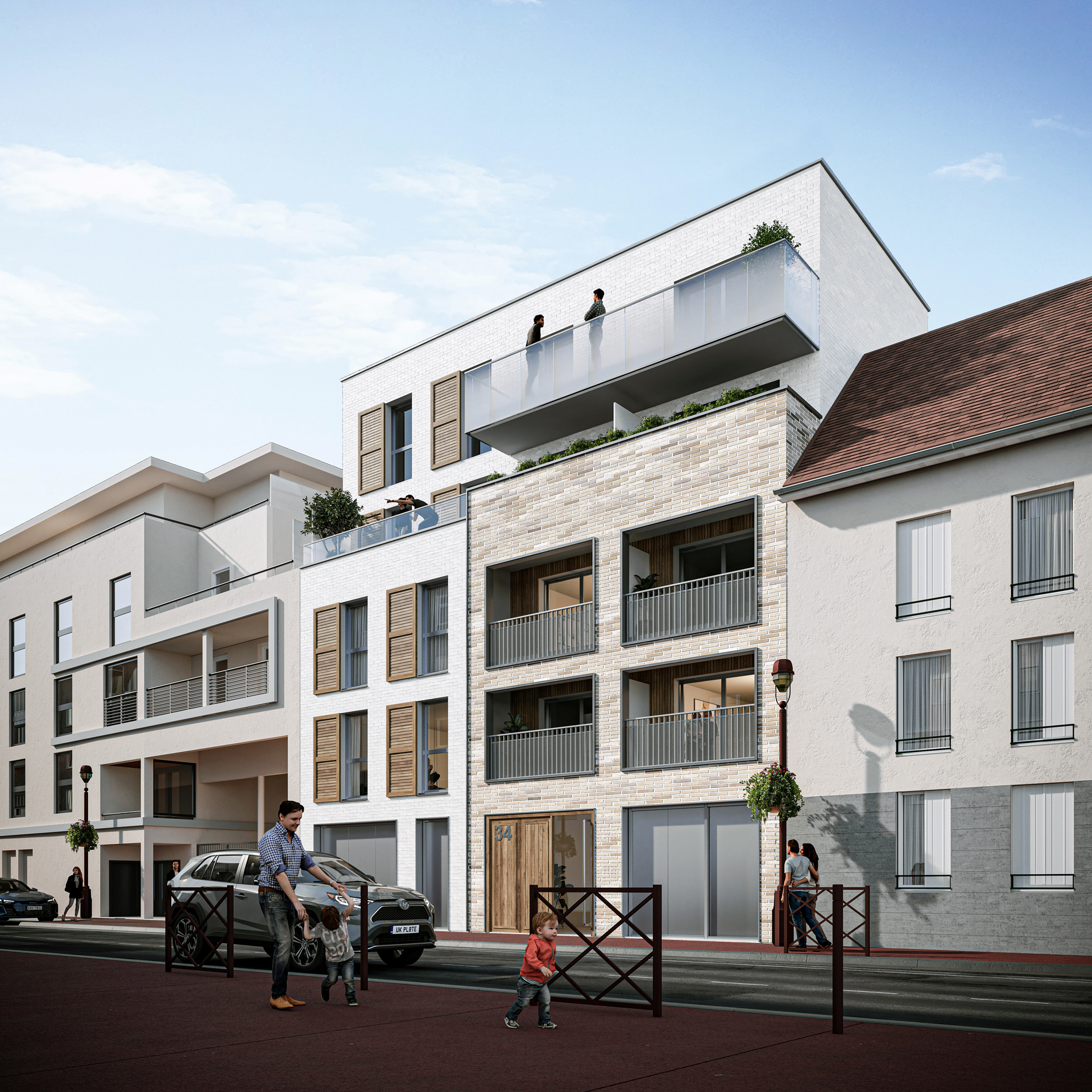 Vue 3D de logements à Fresnes dans le 94