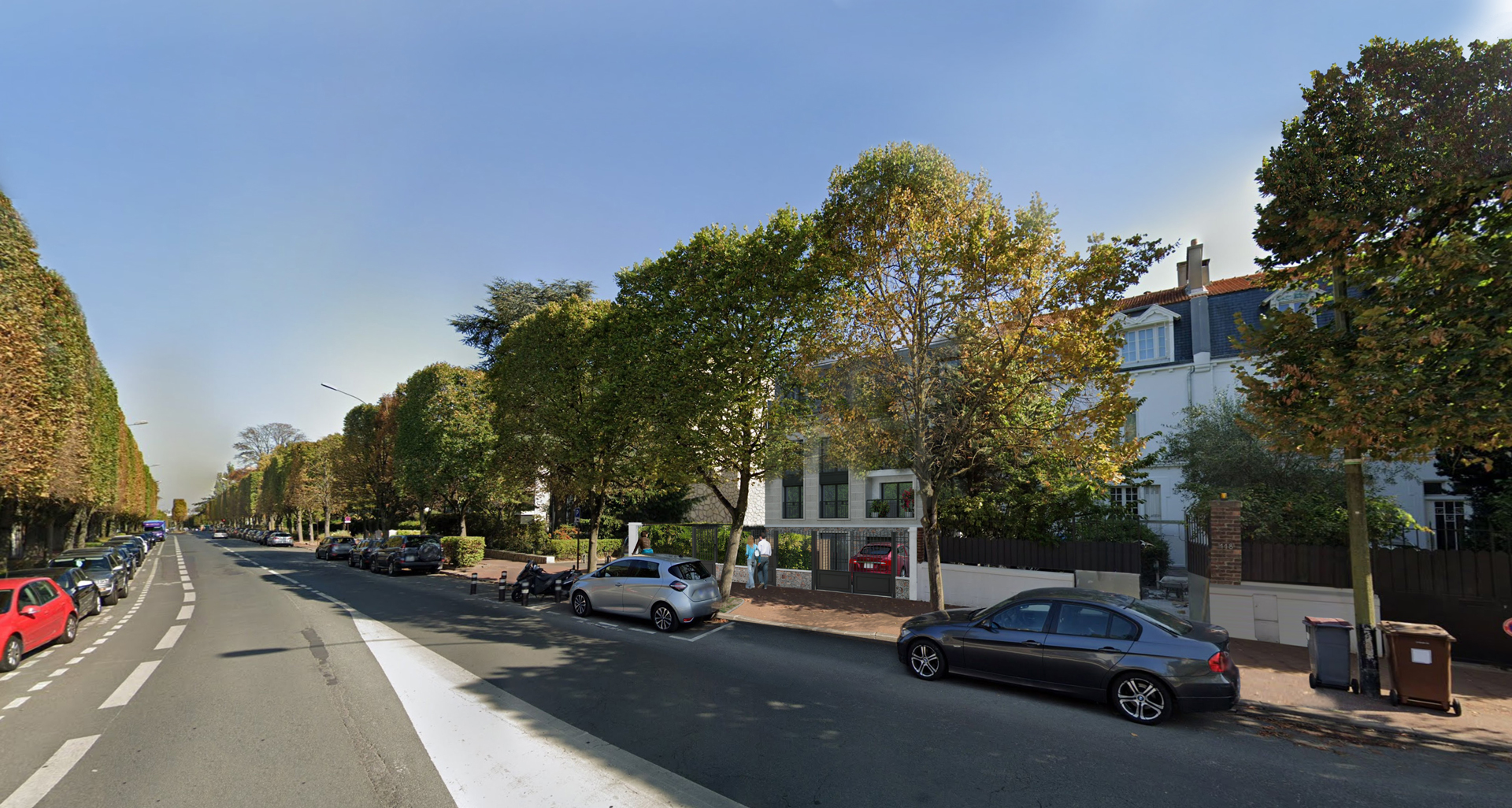 Vue 3D d'un groupe de logements à saint-cloud